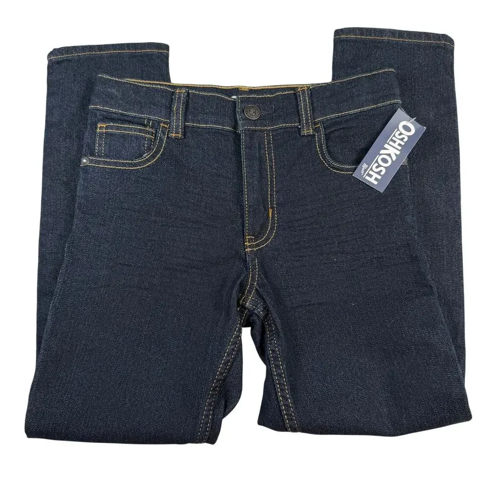 OshKosh B'Gosh Jeans Boys 7R Dark Wash Blue Skinny NWT